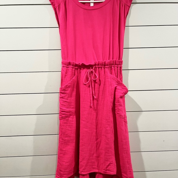 🦋 HP!! 🦋 Daily Practice by Anthropologie Everyday Tee Dress-Pink-XS-NWT - Picture 3 of 5